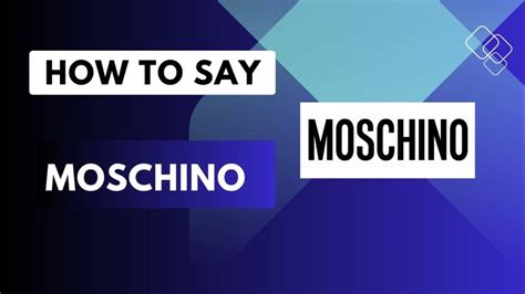 how to pronounce miu miu audio|how do you pronounce moschino.